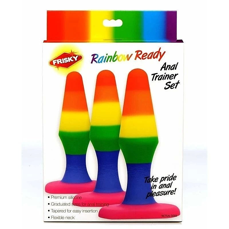 Frisky Rainbow Ready Anal Trainer Set by XR Brands - Butt Plugs