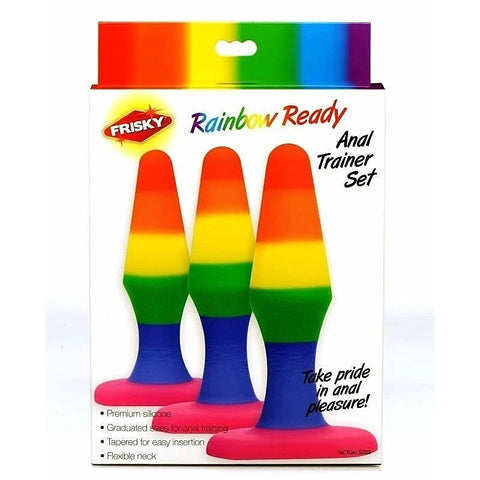 Frisky Rainbow Ready Anal Trainer Set by XR Brands - Butt Plugs