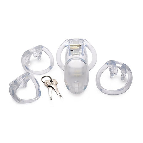 Master Series Clear Captor Male Chastity Cage by XR Brands - Male Chastity