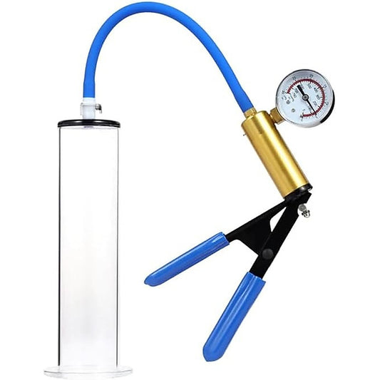 LuvPump LuxaMax Brass Handle Penis Pump Set With Gauge - Penis Pumps And Stretchers