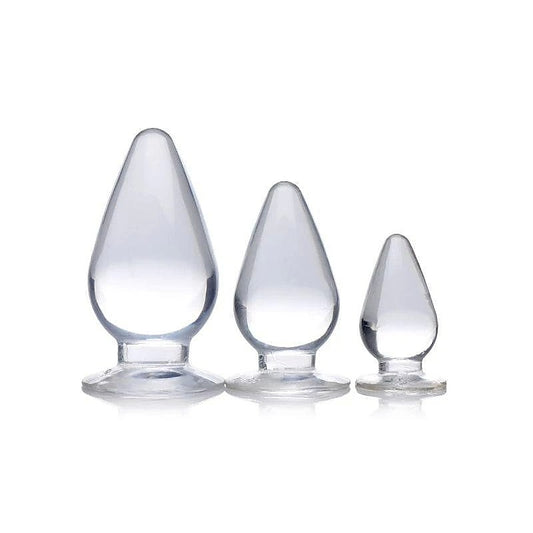 Master Series Triple Cones Anal Plug Set 3 Piece Clear
