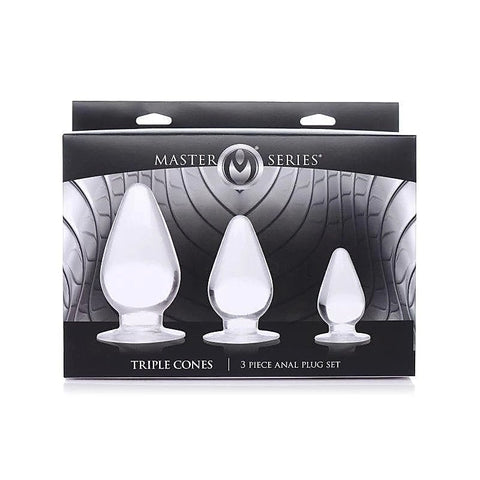 Triple Cones Anal Plug Set by XR Brands - Butt Plugs