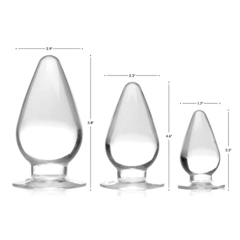 Triple Cones Anal Plug Set by XR Brands - Butt Plugs