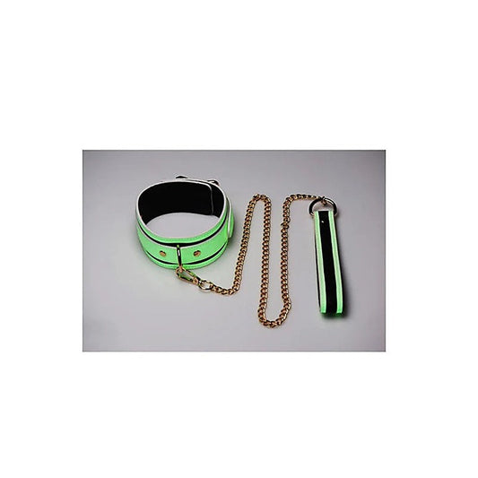 Master Series Kink in the Dark Glowing Collar and Lead - Collars and Leads