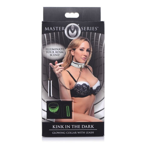 Kink in the Dark Glowing Collar and Lead Fluro - Collars and Leads