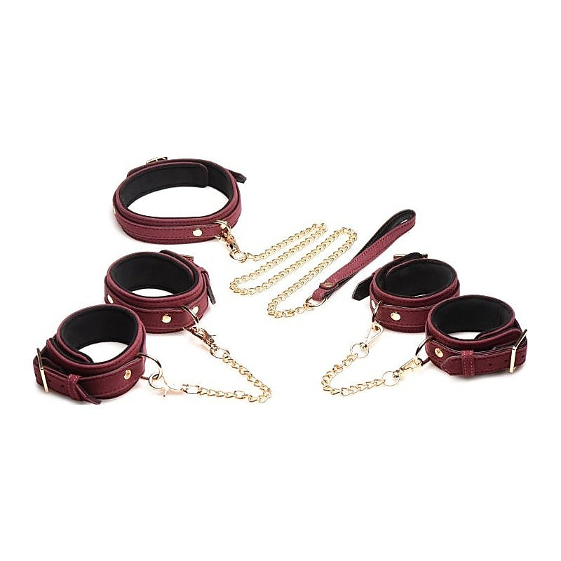 Master Series Velvet Bondage Set by XR Brands - Bondage Kits