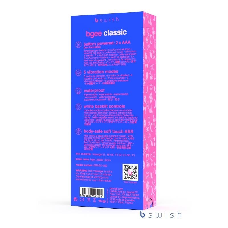 Bgee Classic Denim Vibrator by B Swish - G-Spot Vibrators