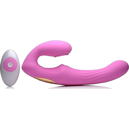 Strap U 15X U Pulse Strapless Strap On With Remote Pink - Strap On Sextoys