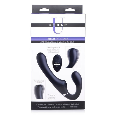 Mighty Rider 10X Strapless Strap-On w/ Remote by XR Brands - Strap On Sextoys