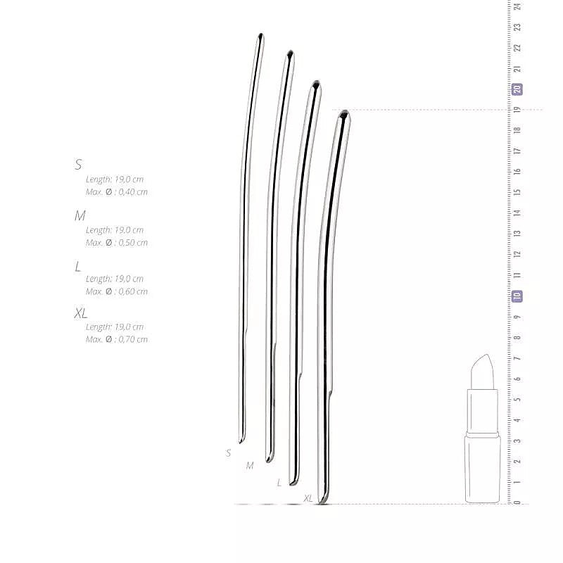 Sinner Gear Single Ended Dilator Trainer Set 4 Piece - Urethral Sounds
