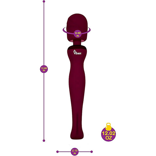 Viben Sultry Rechargeable Body Wand Massager Ruby - Body Wands
