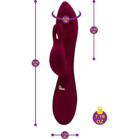 Pzazz Rechargeable Thumping Rabbit Vibrator by Viben - Rabbit Vibrators