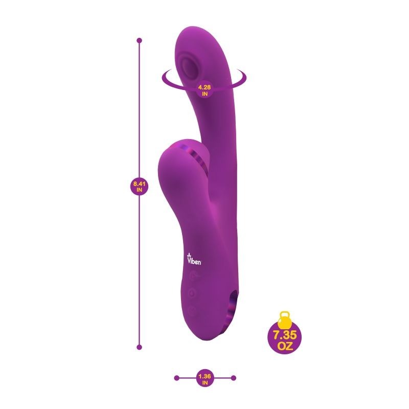 Dazzle Rechargeable Thumping Rabbit Berry Rabbit Vibrator - Rabbit Vibrators