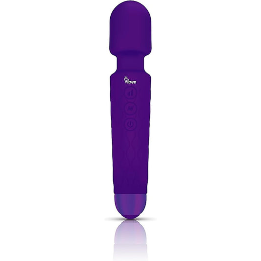 Viben Tempest 20 Function Travel Body Wand Massager Violet - Body Wands