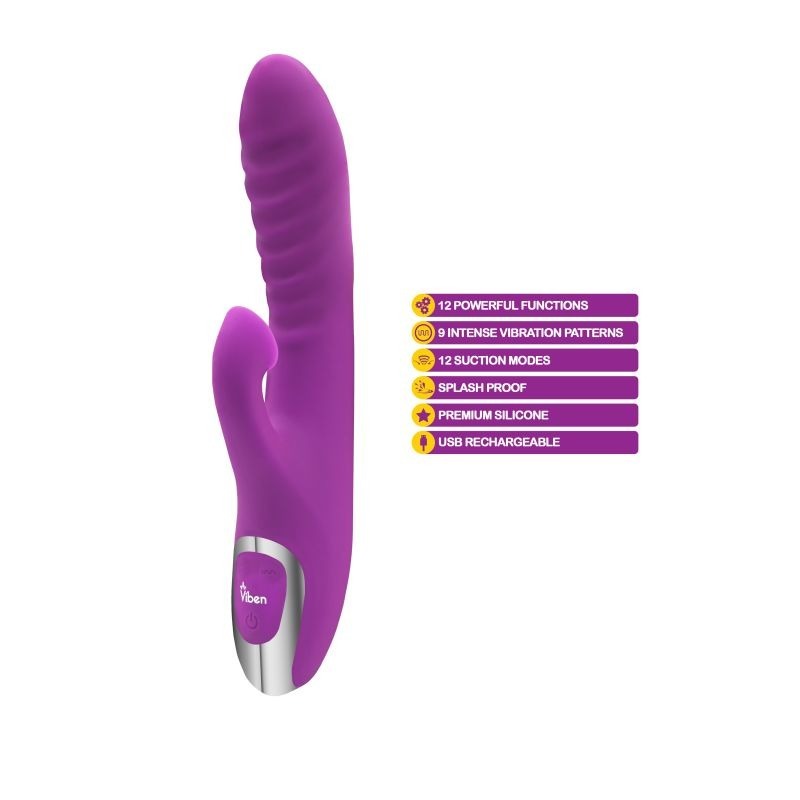Frenzy Suction Rabbit Vibe Berry Rabbit Vibrator by Viben - Rabbit Vibrators