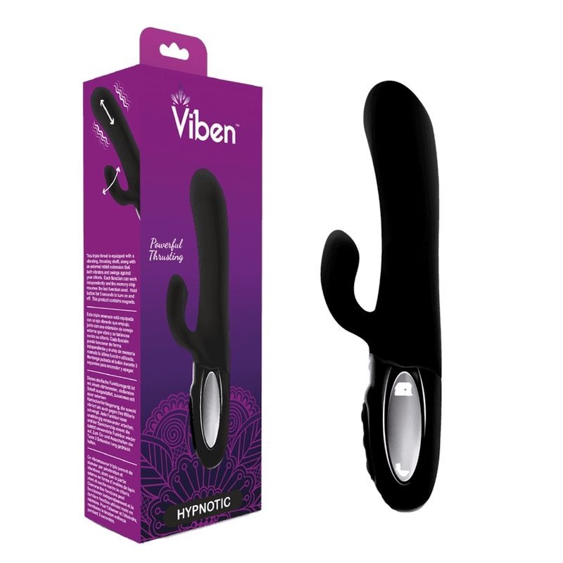 Hypnotic Rabbit Vibe w/ Swinging Clit Stim Rabbit Vibrator - Rabbit Vibrators