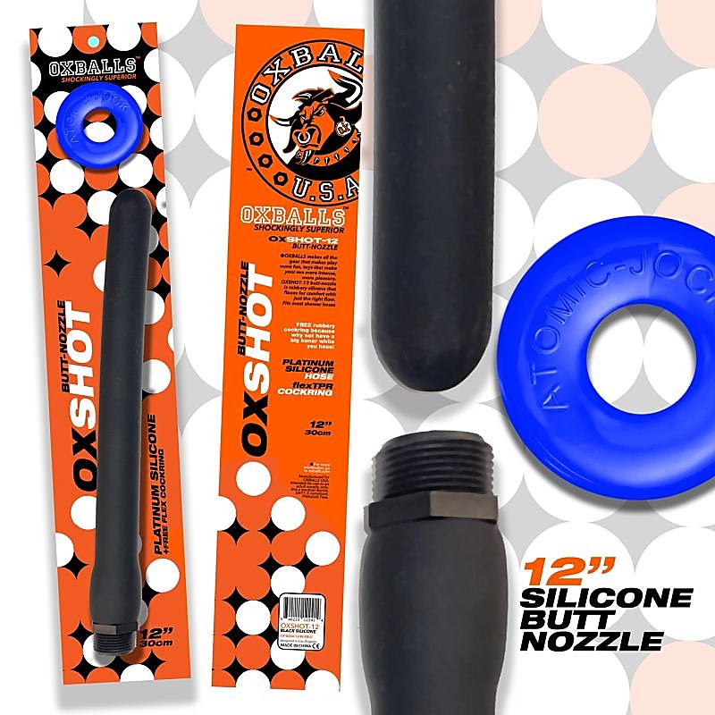 Oxballs Oxshot Butt Nozzle With Shower Hose - Enemas and Douches