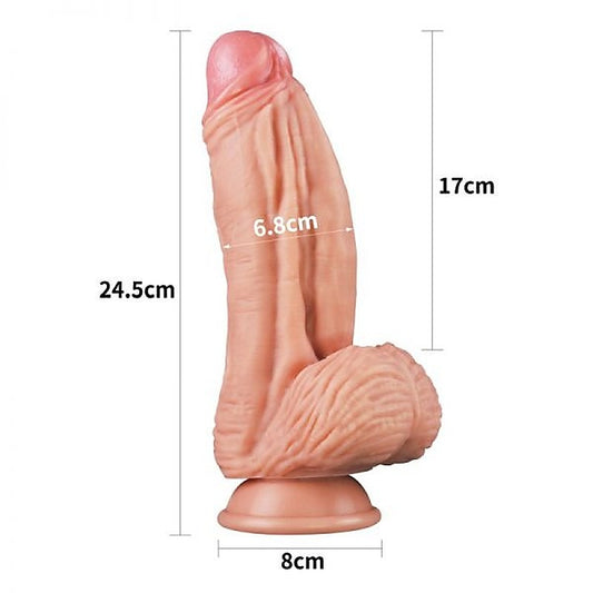 Lovetoy Nature Cock Dual Layer Huge ALIEN Silicone Dildo 10 Inch - Realistic Dildos