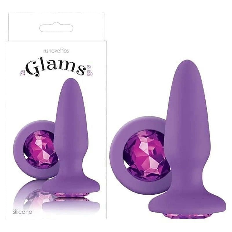 Glams Butt Plug with Sparkling Gem by NS Novelties - Realistic Butts And Vaginas