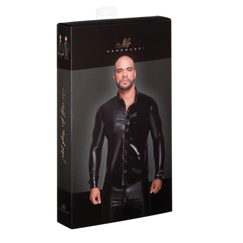 Powerwetlook PVC Sleeved Shirt w Button Placket His Fetish - His Fetish