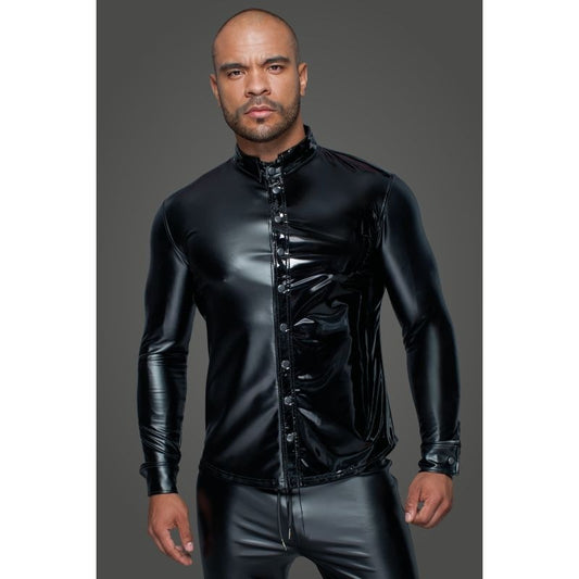 Powerwetlook PVC Long Sleeved Men's Shirt by Noir Handmade - His Fetish