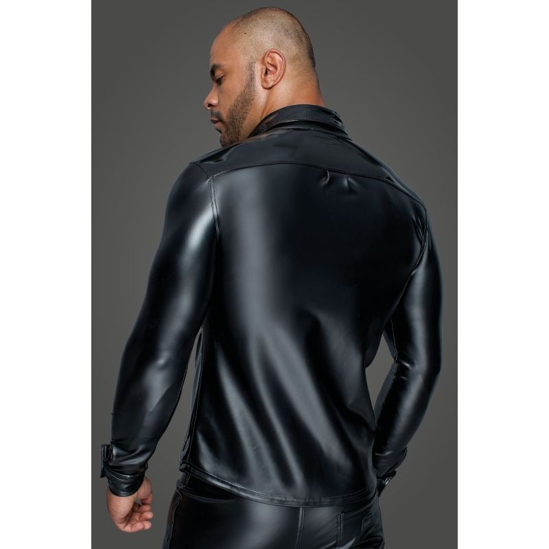 Powerwetlook PVC Sleeved Shirt w Button Placket His Fetish - His Fetish