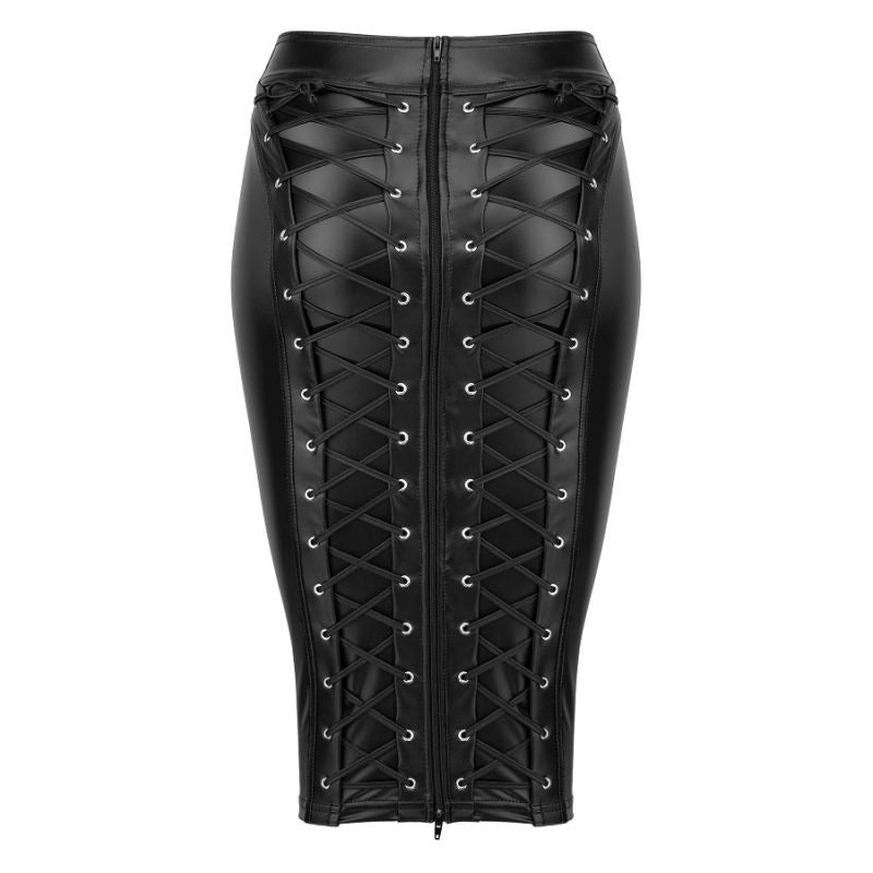 Power Wetlook Pencil Skirt w/ Zipper Her Fetish - Her Fetish