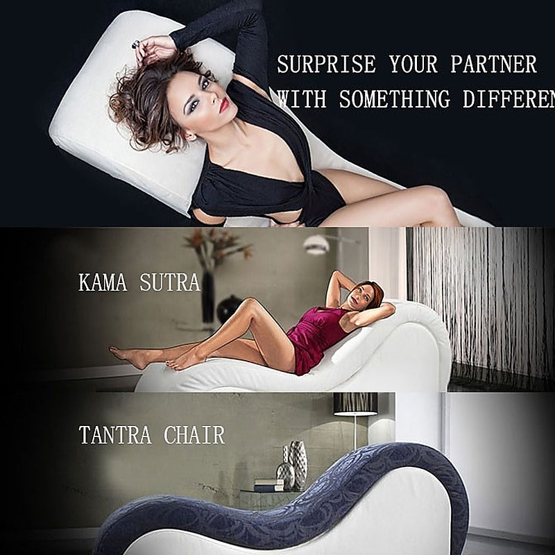 Kama Sutra Mebon Chaise Love Lounge Red With Black Pillows - Sex Furniture