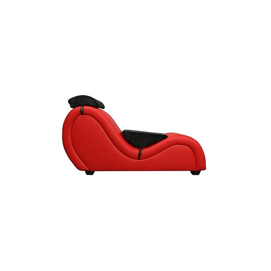 Daytona Kama Sutra Mebon Chaise Love Lounge Red With Black Pillows - Sex Furniture