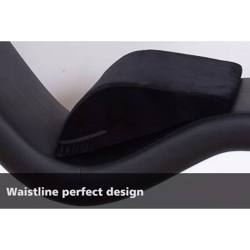 Kama Sutra Mebon Chaise Love Lounge Red With Black Pillows - Sex Furniture