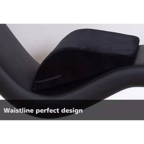 Kama Sutra Mebon Chaise Love Lounge Red With Black Pillows - Sex Furniture