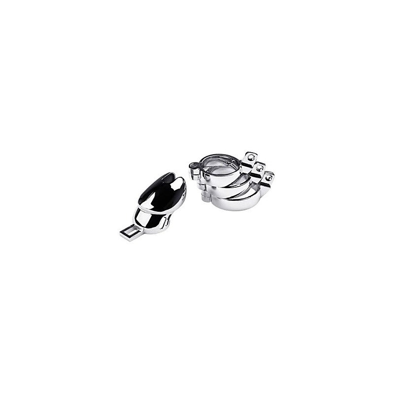 Metal Silver Adjustable Male Chastity Cage by ToyFa - Male Chastity