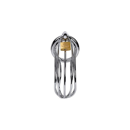 Metal Silver Metal Birdcage Cock Cage - Male Chastity