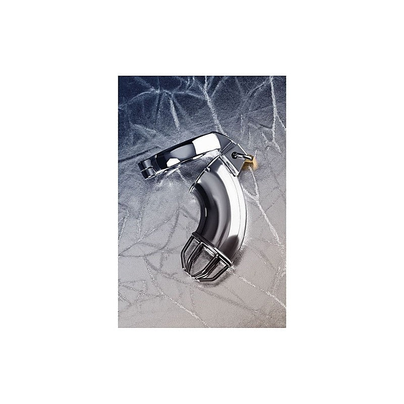 Metal Silver Metal Cock Cage With Rings & Lock by ToyFa - Male Chastity