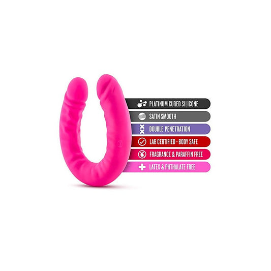 Ruse Silicone Slim 18 Inch Double Ender Realistic Dong - Double Ender