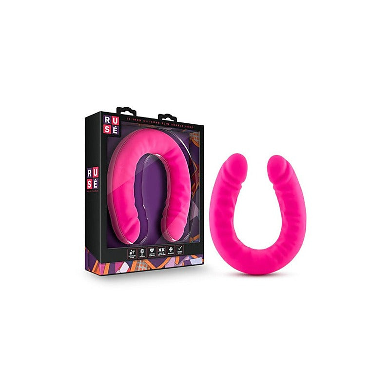 Ruse Silicone Slim 18 Inch Double Ender Realistic Dong - Double Ender