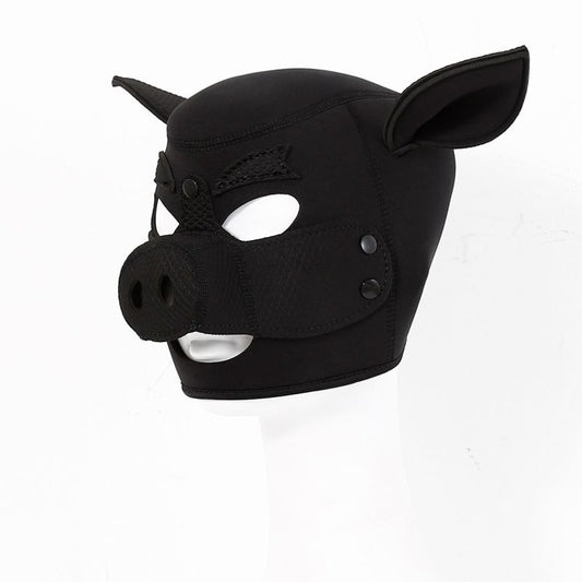 Neoprene Pig Mask by Doc Johnson - Bondage Hoods