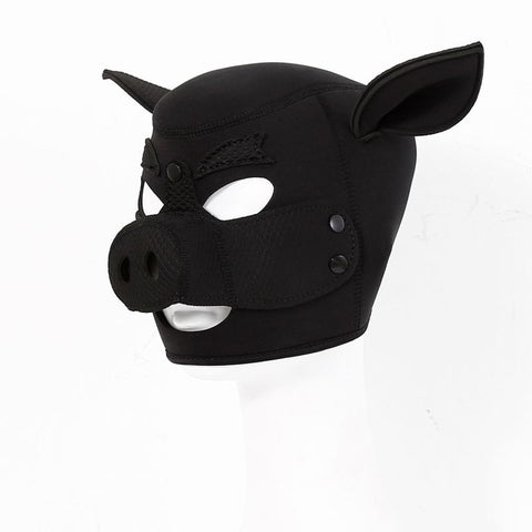 Neoprene Pig Mask by Doc Johnson - Bondage Hoods
