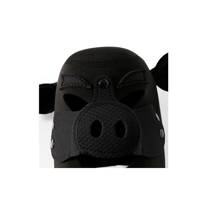 Daytona BDSM Play Neoprene Pig Mask - Bondage Hoods