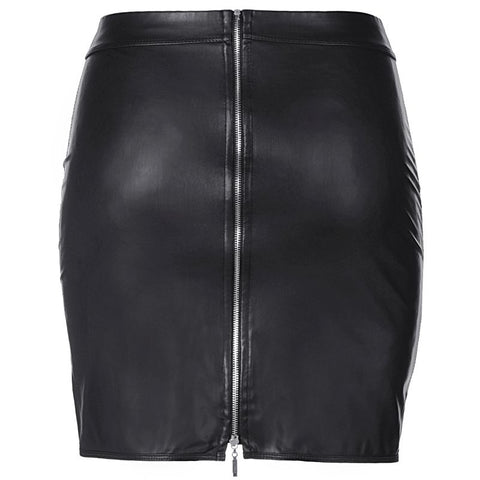 Stretch Wetlook Mesh Criss Cross Skirt Her Fetish - Her Fetish