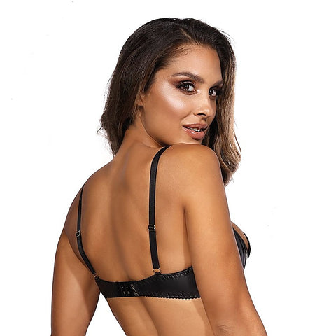 Wetlook Half Cup Zip Bra by Axami Lingerie - Her Fetish