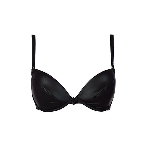 Axami Lingerie Sexy and Daring Stretch Wetlook Bra Black - Her Fetish