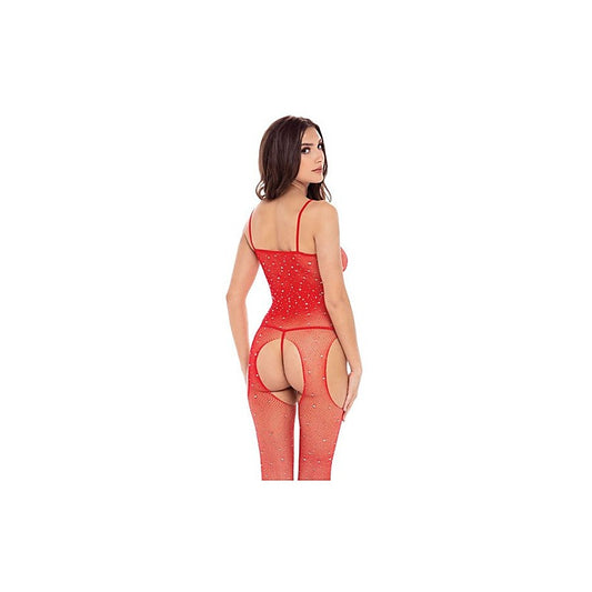 Rene Rofe Sparkle Crotchless Womens Bodystocking