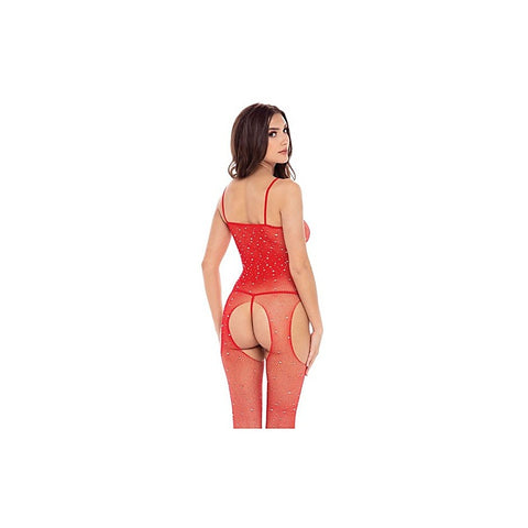 Rene Rofe Sparkle Crotchless Womens Bodystocking - Body Stockings