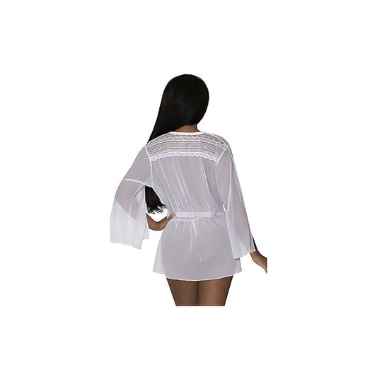 Exposed Lingerie Womens Flowing Short Robe - Kimono's and Gowns