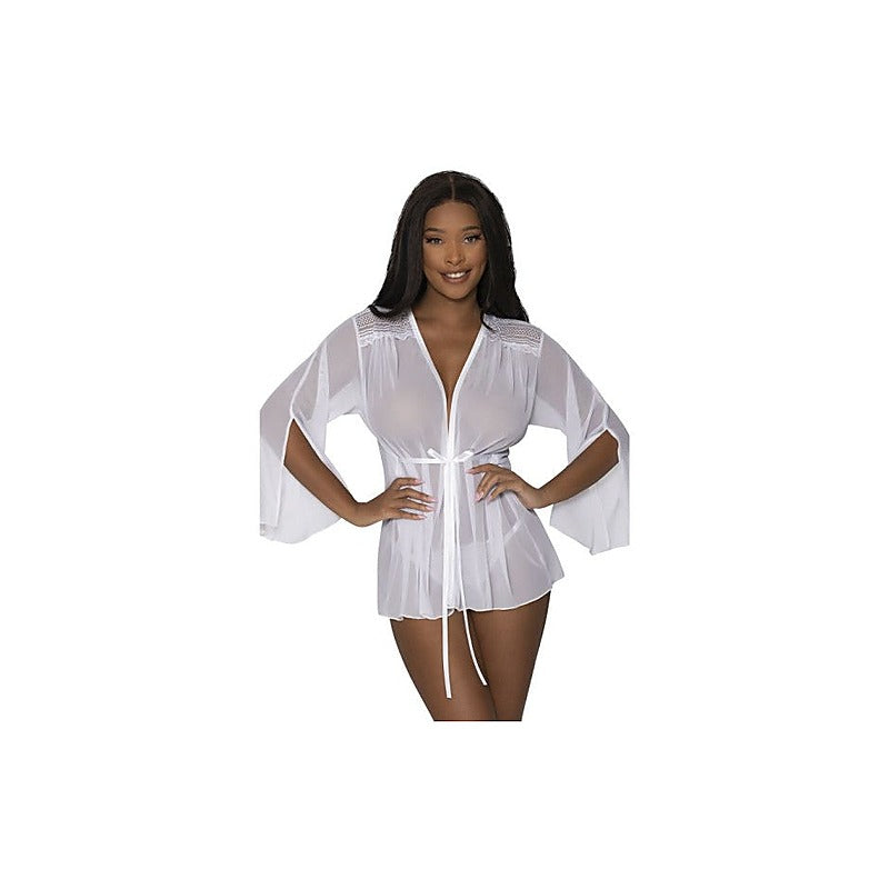 Premium Flowing Short Robe by Magic Silk - Kimono's and Gowns