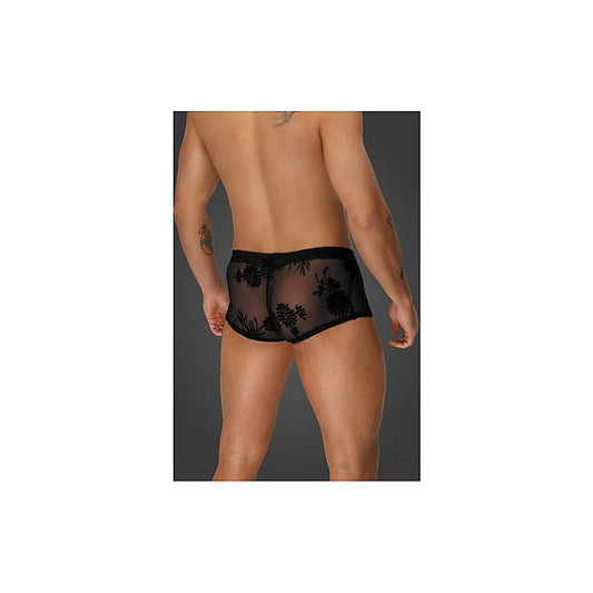 Noir Handmade Mens Flock Embroidery Short-Shorts