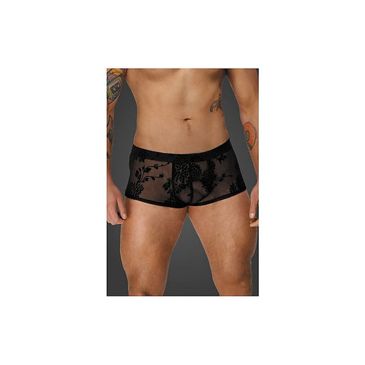 Noir Handmade Mens Flock Embroidery Short-Shorts