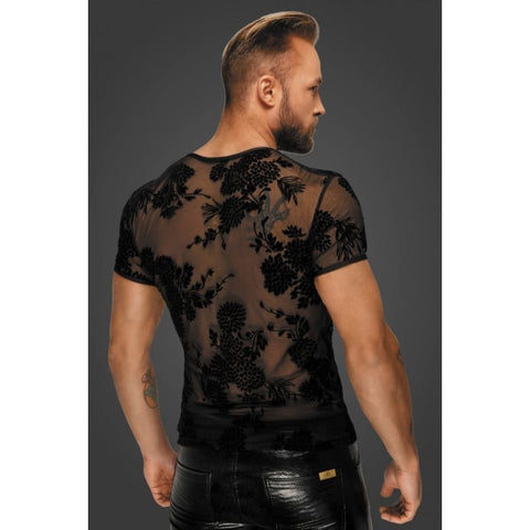 Flock Embroidery T-Shirt His Fetish by Noir Handmade - His Fetish