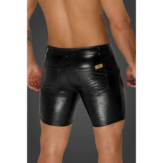 Snake Wetlook Mid Length Mens Shorts by Noir Handmade - His Fetish